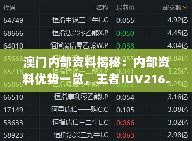 澳门内部资料揭秘：内部资料优势一览，王者IUV216.95赢家揭晓