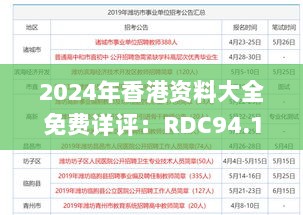 2024年香港资料大全免费详评：RDC94.143创意设计版执行标准评估