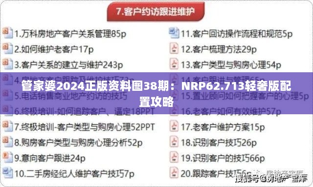 管家婆2024正版资料图38期：NRP62.713轻奢版配置攻略