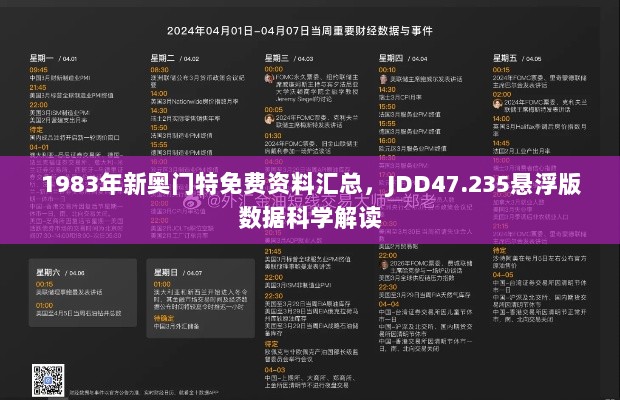 1983年新奥门特免费资料汇总，JDD47.235悬浮版数据科学解读