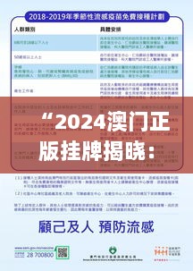 “2024澳门正版挂牌揭晓：详尽实证分析之OPX62.958紧凑型版”