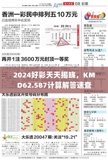 2024好彩天天揭晓，KMD62.587计算解答速查