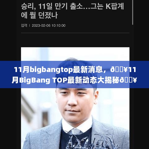 11月BigBang TOP最新动态揭秘