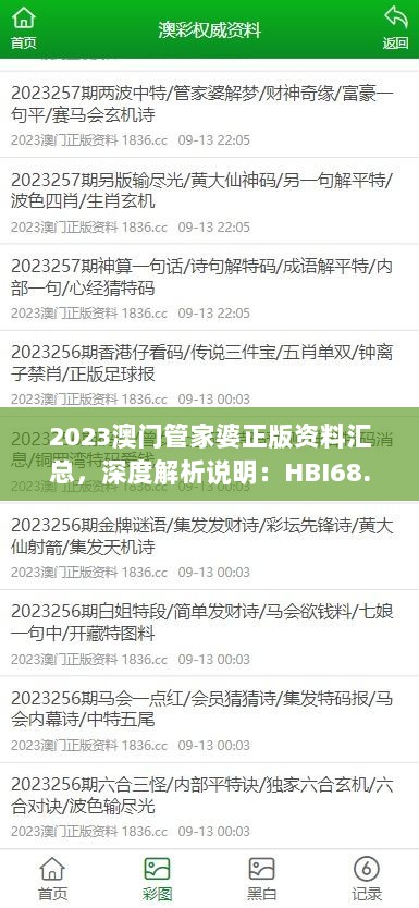 2023澳门管家婆正版资料汇总，深度解析说明：HBI68.366家庭影院版