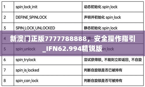 新澳门正版7777788888，安全操作指引_IFN62.994精锐版