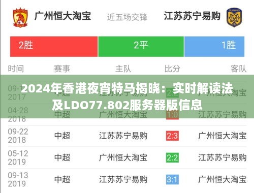 2024年香港夜宵特马揭晓：实时解读法及LDO77.802服务器版信息