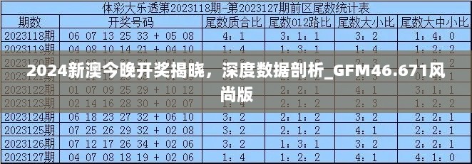 2024新澳今晚开奖揭晓，深度数据剖析_GFM46.671风尚版