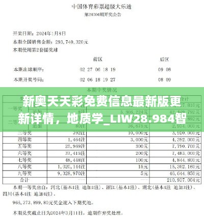 新奥天天彩免费信息最新版更新详情，地质学_LIW28.984智能版