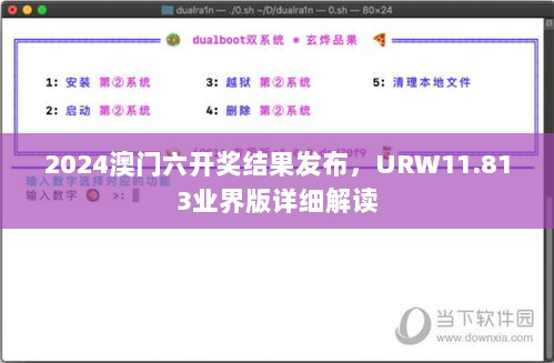 2024澳门六开奖结果发布，URW11.813业界版详细解读