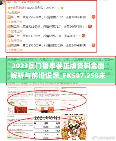 2023澳门管家婆正版资料全面解析与前沿设想_FKS87.258未来版