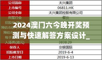 2024澳门六今晚开奖预测与快速解答方案设计_VJO19.388人工智能版