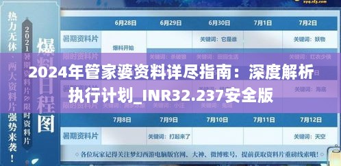 2024年管家婆资料详尽指南：深度解析执行计划_INR32.237安全版