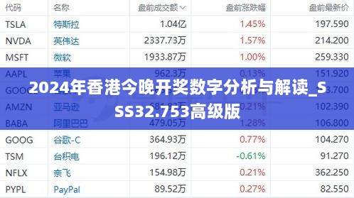 2024年香港今晚开奖数字分析与解读_SSS32.753高级版