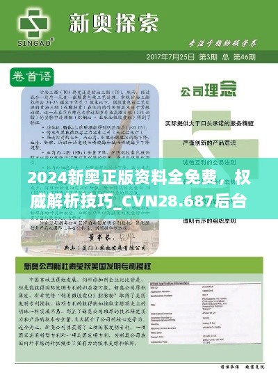 2024新奥正版资料全免费，权威解析技巧_CVN28.687后台版