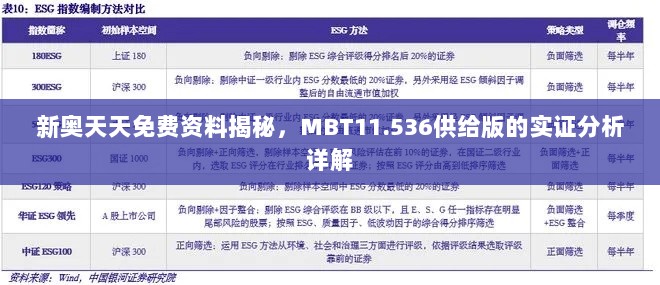 新奥天天免费资料揭秘，MBT11.536供给版的实证分析详解