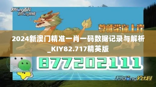 2024新澳门精准一肖一码数据记录与解析_KIY82.717精英版