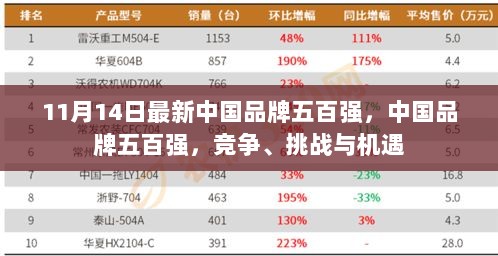 11月14日中国品牌五百强竞争、挑战与机遇的探讨