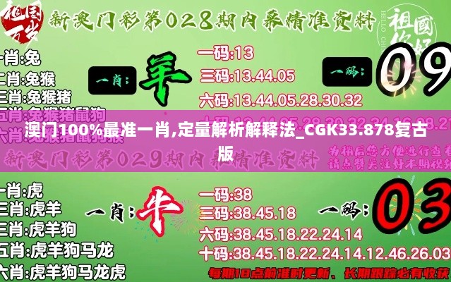 澳门100%最准一肖,定量解析解释法_CGK33.878复古版