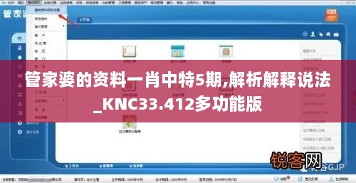 管家婆的资料一肖中特5期,解析解释说法_KNC33.412多功能版