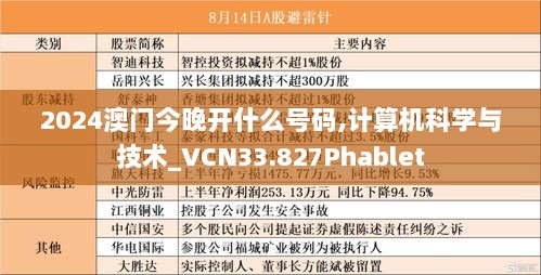 2024澳门今晚开什么号码,计算机科学与技术_VCN33.827Phablet