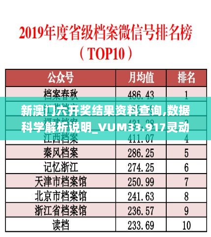 新澳门六开奖结果资料查询,数据科学解析说明_VUM33.917灵动版