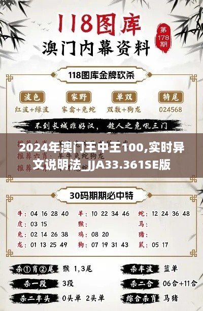 2024年澳门王中王100,实时异文说明法_JJA33.361SE版