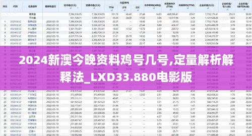 2024新澳今晚资料鸡号几号,定量解析解释法_LXD33.880电影版