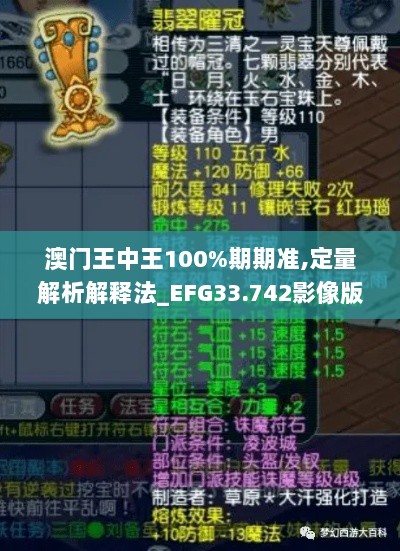 澳门王中王100%期期准,定量解析解释法_EFG33.742影像版