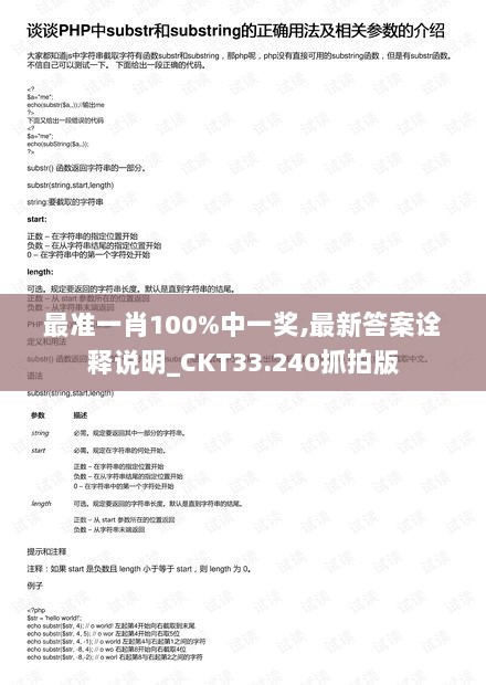 最准一肖100%中一奖,最新答案诠释说明_CKT33.240抓拍版