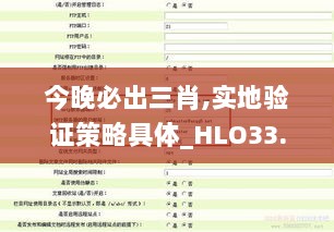 今晚必出三肖,实地验证策略具体_HLO33.178本命境