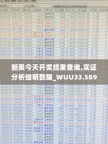 新奥今天开奖结果查询,实证分析细明数据_WUU33.589可靠版