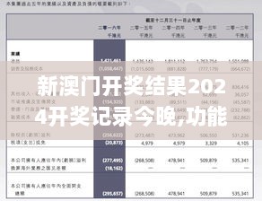 新澳门开奖结果2024开奖记录今晚,功能优越的落实解答_ZRP4.63.31终极版