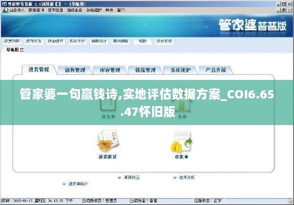 管家婆一句赢钱诗,实地评估数据方案_COI6.65.47怀旧版