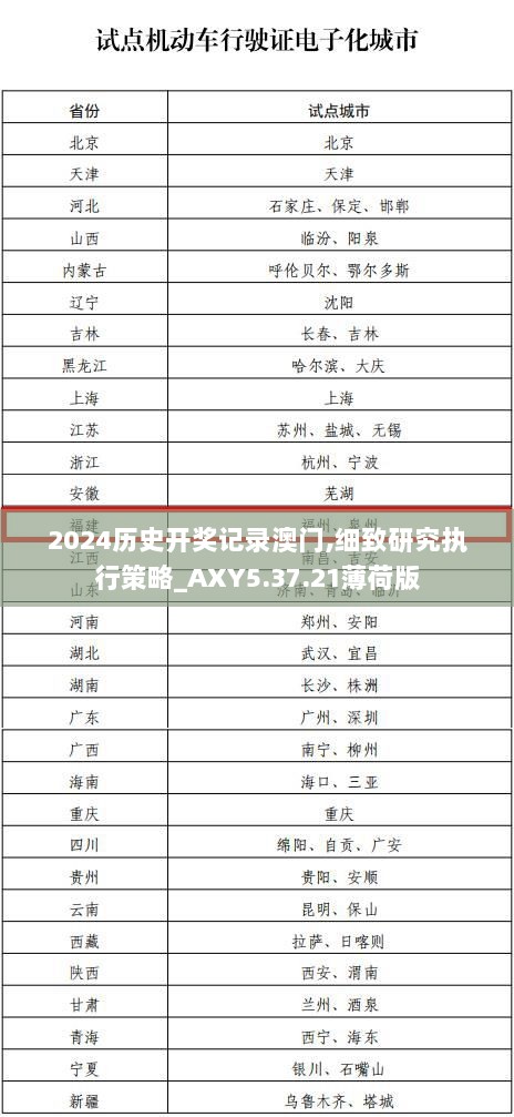 2024历史开奖记录澳门,细致研究执行策略_AXY5.37.21薄荷版