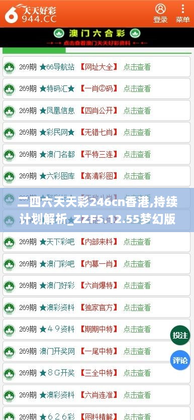 二四六天天彩246cn香港,持续计划解析_ZZF5.12.55梦幻版