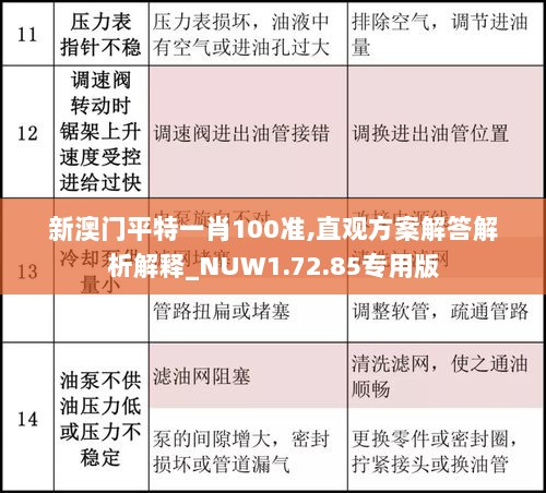 新澳门平特一肖100准,直观方案解答解析解释_NUW1.72.85专用版