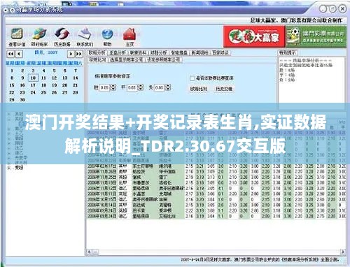 澳门开奖结果+开奖记录表生肖,实证数据解析说明_TDR2.30.67交互版