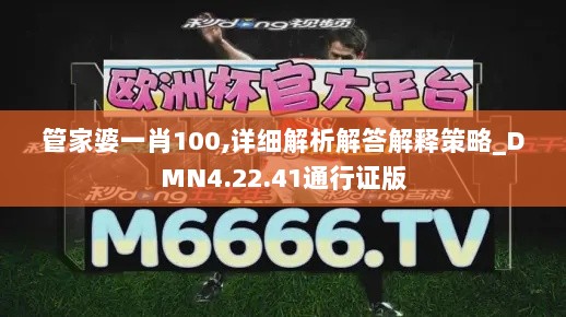 管家婆一肖100,详细解析解答解释策略_DMN4.22.41通行证版