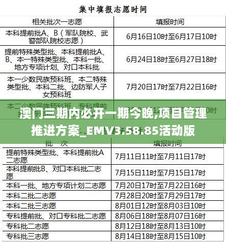 澳门三期内必开一期今晚,项目管理推进方案_EMV3.58.85活动版