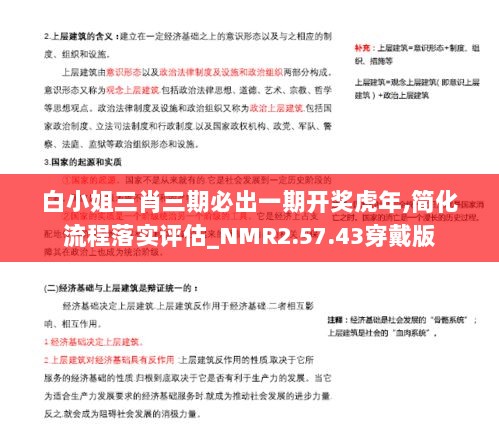 白小姐三肖三期必出一期开奖虎年,简化流程落实评估_NMR2.57.43穿戴版