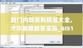 新门内部资料精准大全,才华解释解答实施_GIS1.17.34极致版