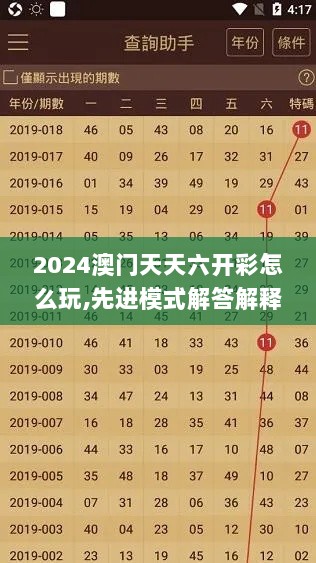 2024澳门天天六开彩怎么玩,先进模式解答解释计划_WTF8.10.55自助版