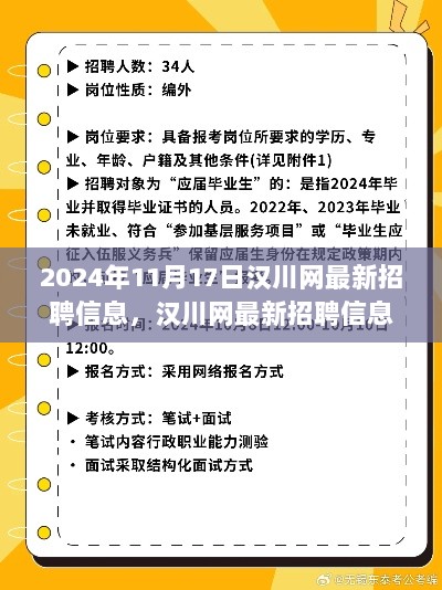 2024年11月17日汉川网最新招聘信息解读与思考