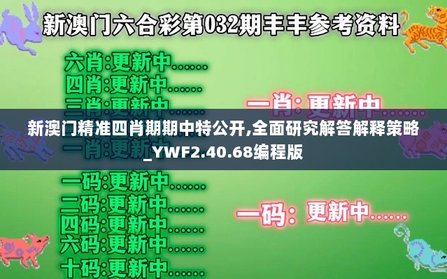 新澳门精准四肖期期中特公开,全面研究解答解释策略_YWF2.40.68编程版