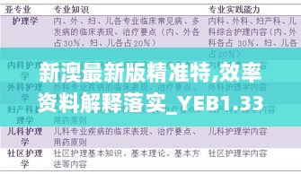 新澳最新版精准特,效率资料解释落实_YEB1.33.38职业版