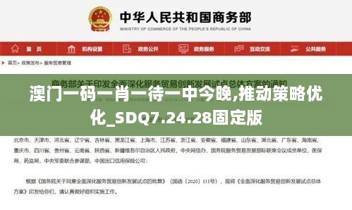 澳门一码一肖一待一中今晚,推动策略优化_SDQ7.24.28固定版