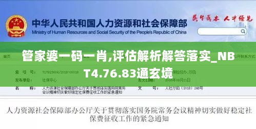 管家婆一码一肖,评估解析解答落实_NBT4.76.83通玄境