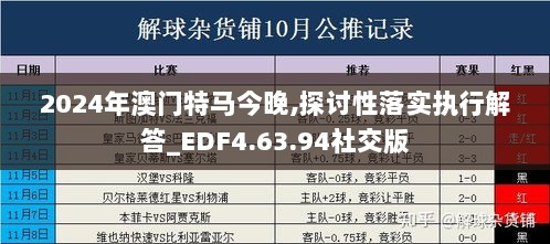 2024年澳门特马今晚,探讨性落实执行解答_EDF4.63.94社交版