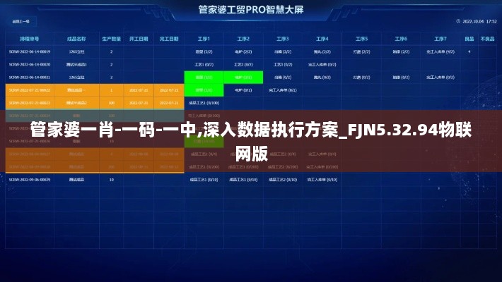 管家婆一肖-一码-一中,深入数据执行方案_FJN5.32.94物联网版