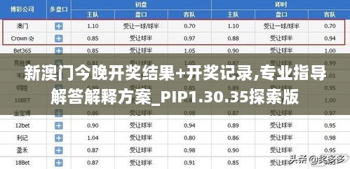 新澳门今晚开奖结果+开奖记录,专业指导解答解释方案_PIP1.30.35探索版